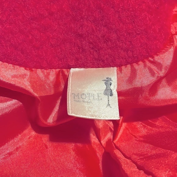 WOOL PINK JACKET FUR COLLAR MOPLE. Korean Fashion - Picture 9 of 9